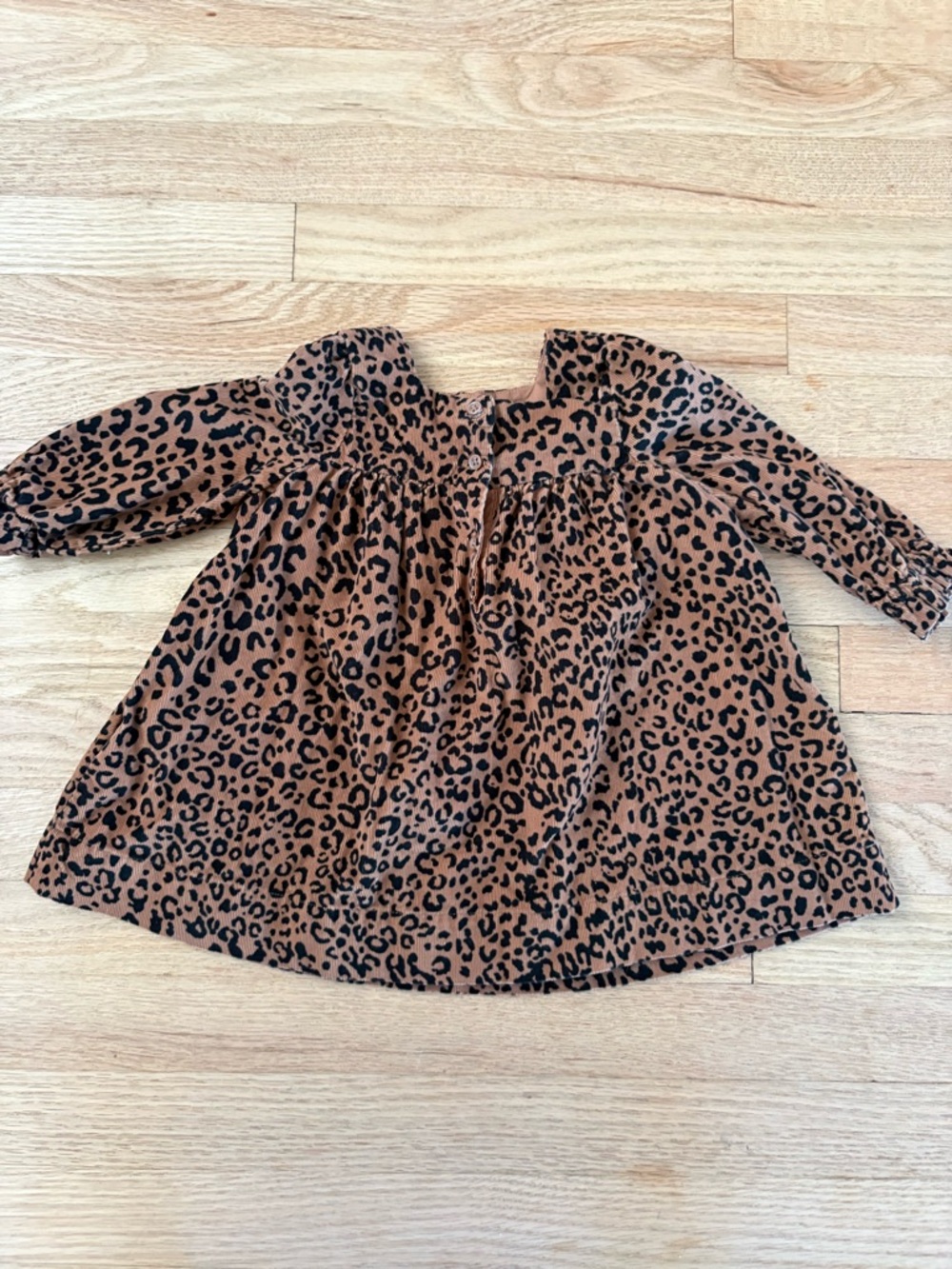GAP Girls' Leopard Print Long Sleeve Dress - Brown/Black